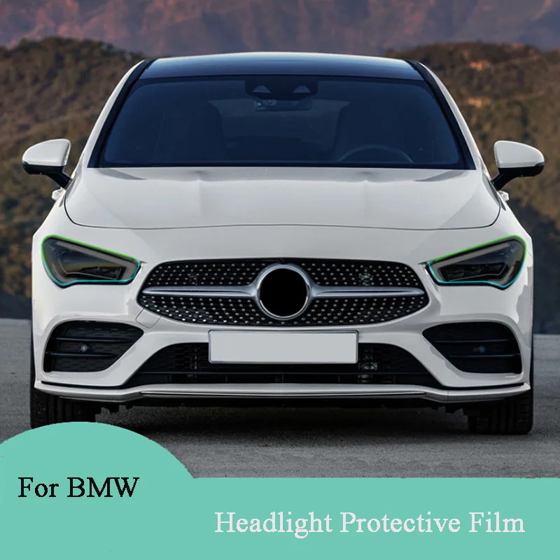 

For BMW 3 Series 2020 Car Headlight TPU Black Transparent Protective Film Universal Styling Decoration Lamp Stickers