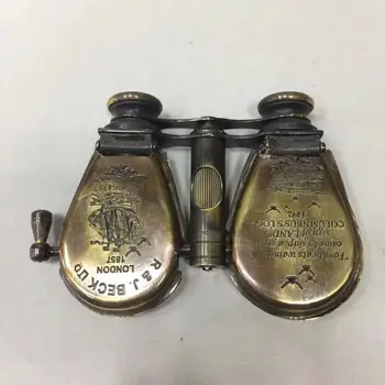 

Chinese Antique Copper binocular fold telescope h110