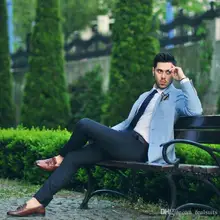 Повседневные деловые мужские смокинги для жениха, 2 предмета, свадебные костюмы, блейзеры, вечерние костюмы для выпускного вечера(пиджак+ брюки