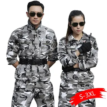 

Military Uniform Snow Camouflage Army Combat Jacket Cargo Pant Uniforme Militar Tactical CS Softair Mens Working Clothes Female