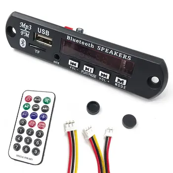 

Wireless MP3 WMA Decoder Board Remote Control Player 12V Bluetooth 5.0 USB FM AUX TF SD Card Module Car Radio MP3 Speaker
