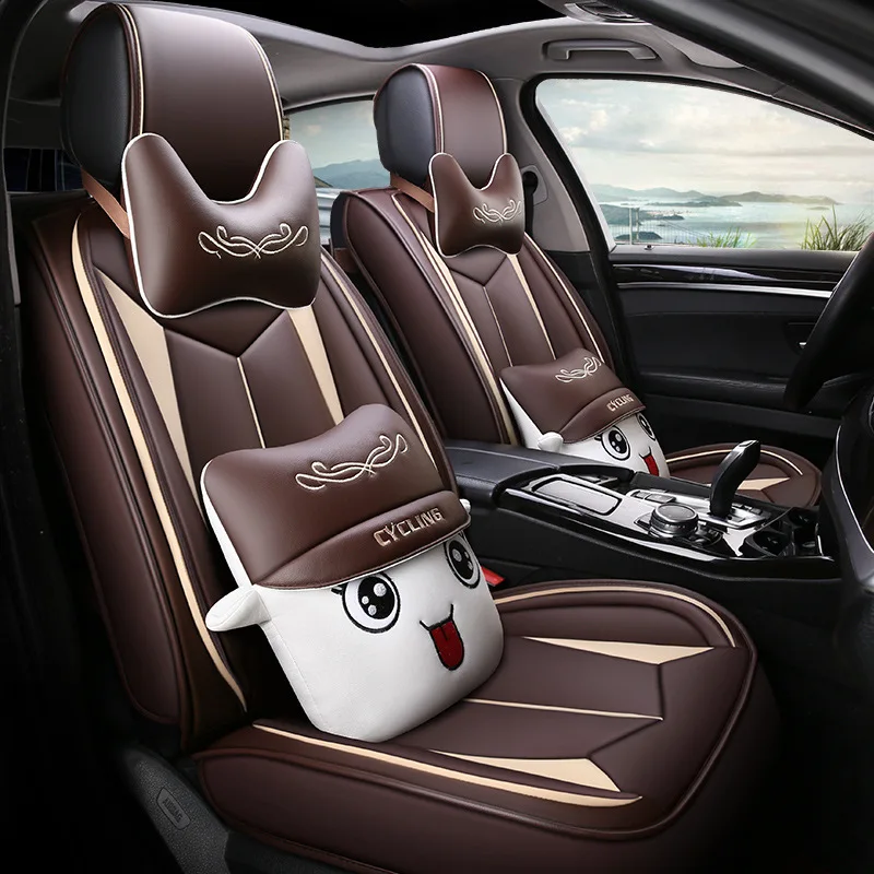 

HLFNTF Full surrounded car four seasons cartoon embroidery cushion For ACURA car seat cover