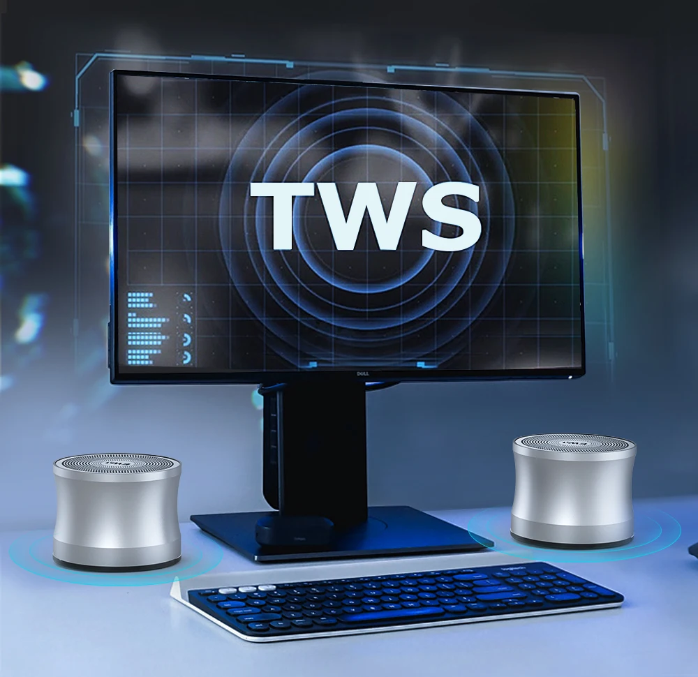 รูปสินค้า ลำโพงบลูทูธ TWS พกพา เสียงเบสแน่น คุณภาพสูง