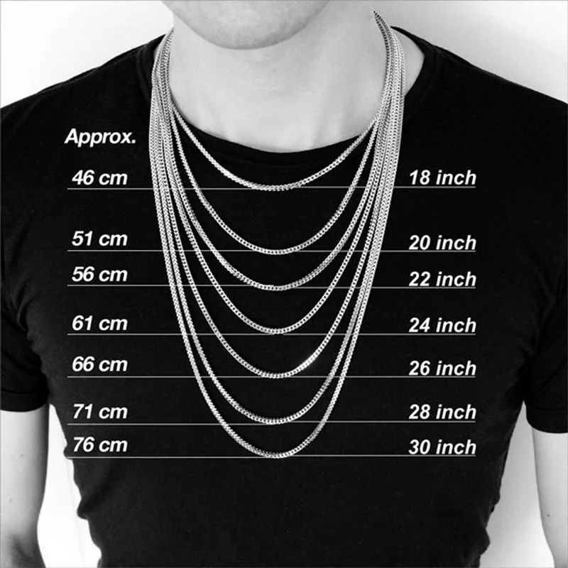 Men's Stainless Steel Gold-Tone 24 Flat Curb Chain Necklace - Mens Necklace  