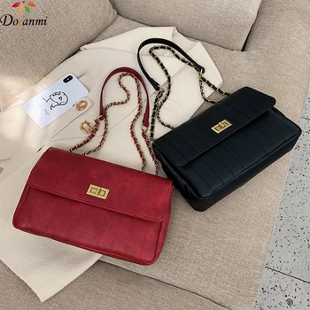 

DORANMI Striped Luxury Shoulder Women's Bags 2019 Autumn Large Capacity Messenger Female Leather Handbag Solid Bolso Mujer BG126