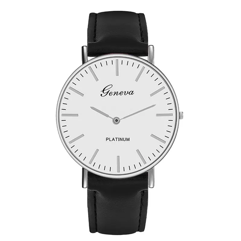 Кожаные деловые мужские кварцевые часы от ведущего бренда, роскошные спортивные часы для мужчин, повседневные наручные часы Geneva Relogio Masculino