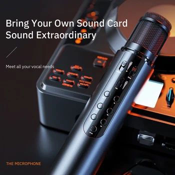 

2020 New Wireless Bluetooth Karaoke Microphone portable handheld mic karaoke player multi-function