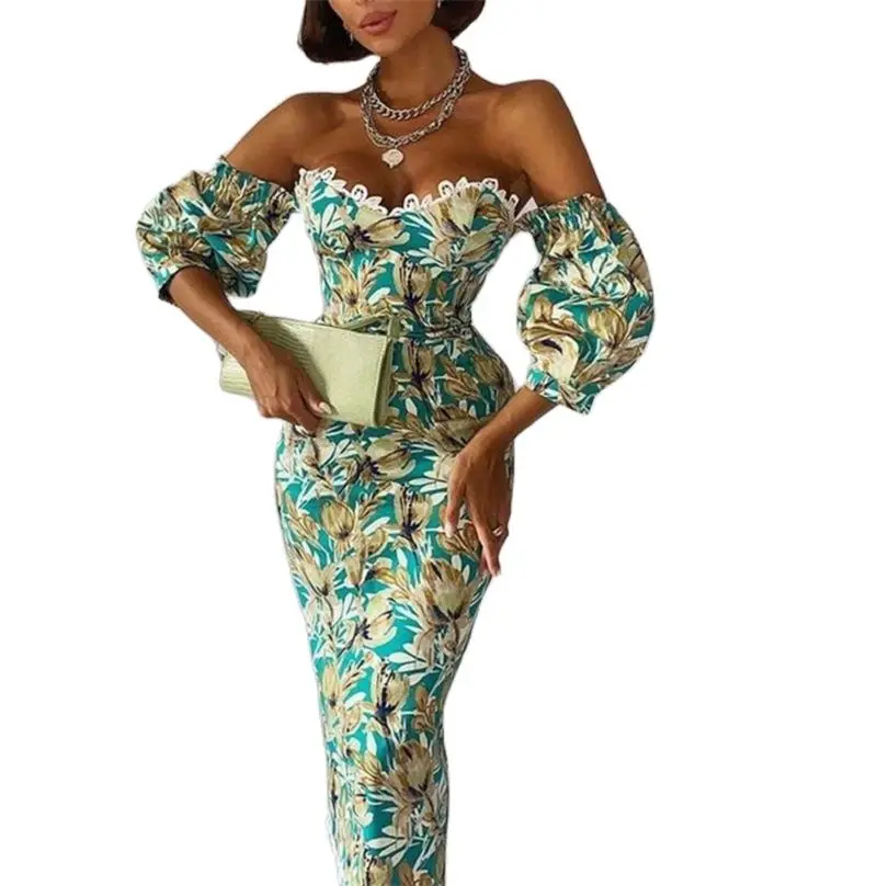 Женское трикотажное платье средней длины Элегантное свадебное в стиле бохо