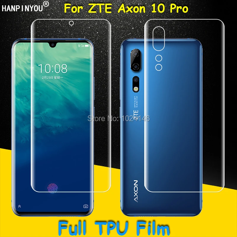 

Front / Back Full Coverage Clear Soft TPU Film Screen Protector For ZTE Axon 10 Pro / 5G 6.47" (Not Tempered Glass)