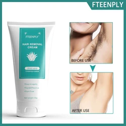 FTEENPLY Aloe Hair Removal Cream Painless Body Hair Removal Cream Underarms Legs Arm Body Care Hair Removal Cream Men Women 50g