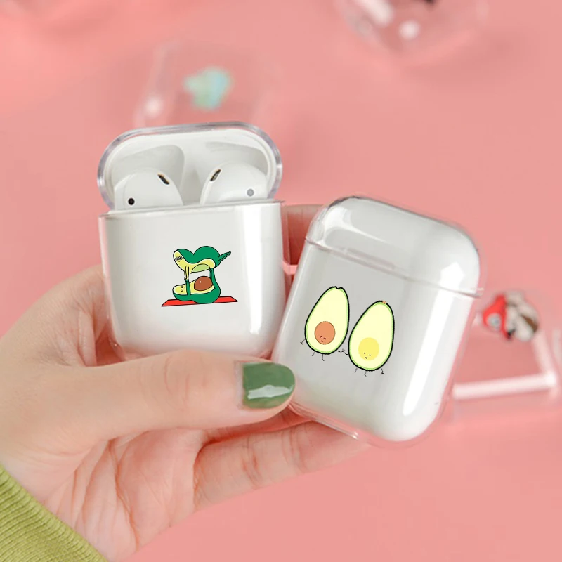 Чехол для Apple airpods чехол летний фруктовый авокадо беспроводной Bluetooth наушников