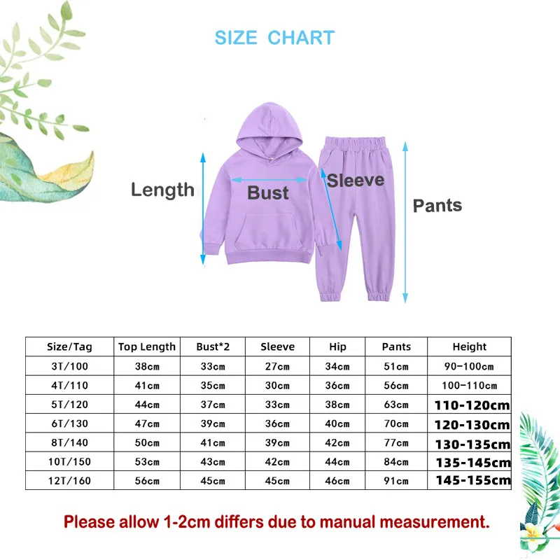 Teen Boys Clothing Winter Kids girls Sets Solid Color Plus fleece Warm Casual Children's Sweatershirt Sport girls Clothing