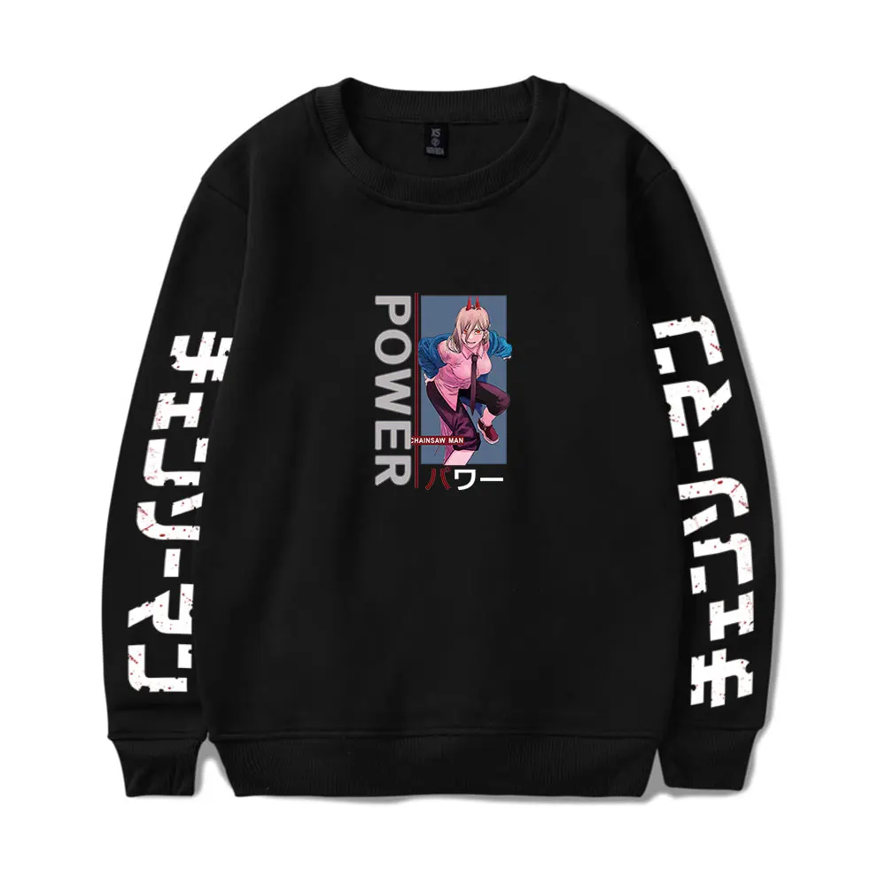 

Chainsaw Man Denji Pochita Power Print Sweater Series Women/Men Clothe Turtlenecks Round collar fleece sweatshirt