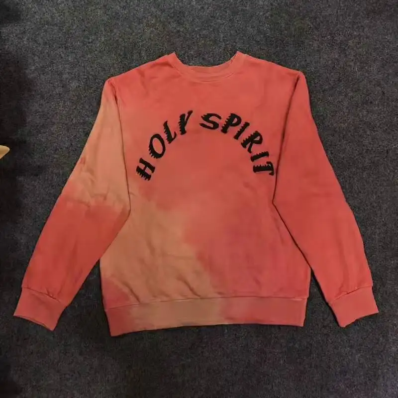 KANYE WEST CPFM Толстовка для мужчин и женщин SUNDAY SERVICE HOLY SPIRIT Tie Dye толстовка с вырезом лодочкой и капюшоном