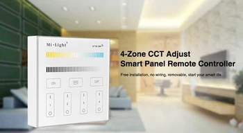 

Milight B2 4-Zone CCT Adjust Panel Remote Controller color temperature brightness dimmer for led strip light tape lamp bulb