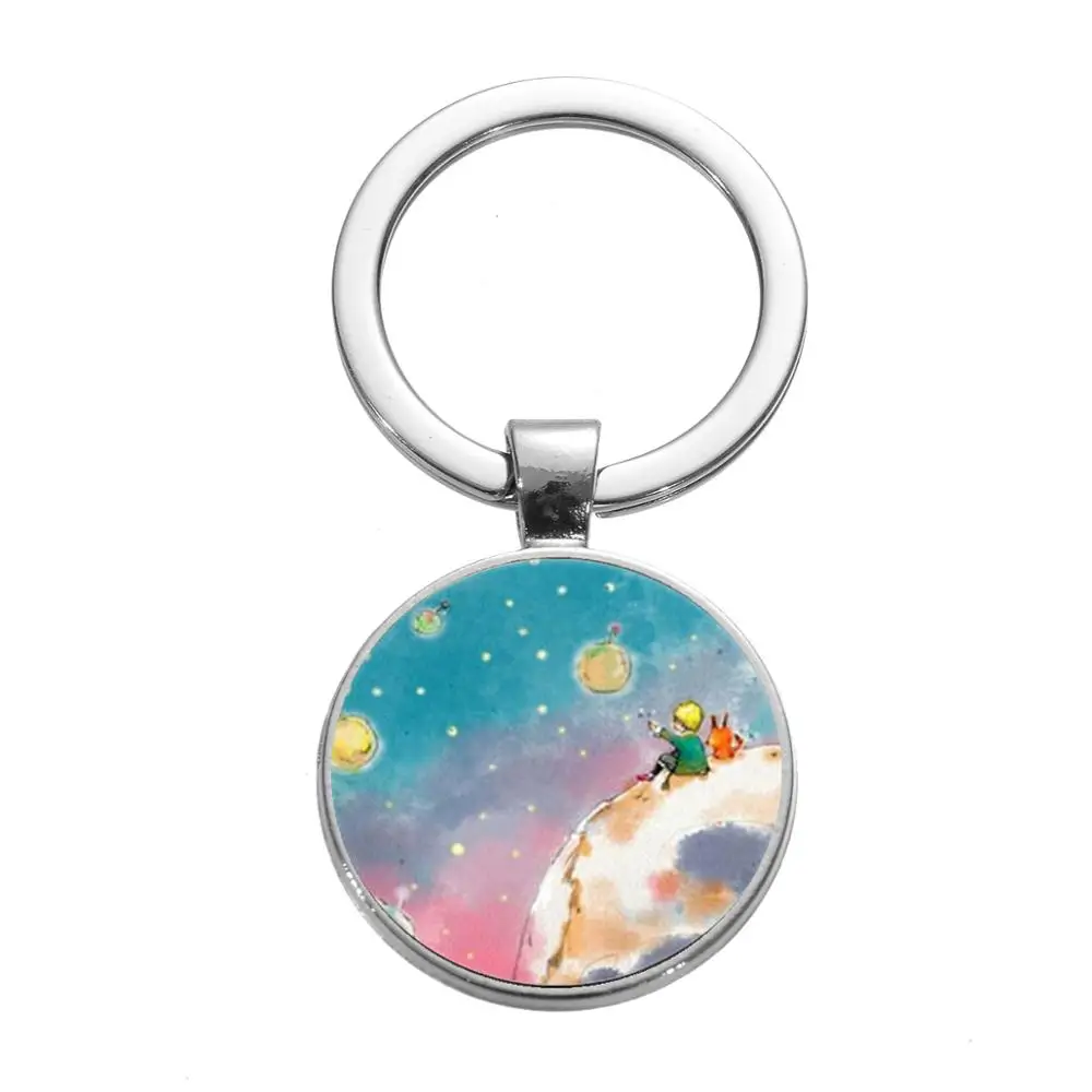 Style 5 SONGDA Le Petit брелок принц хрустальный стеклянный художественный брелок с картинкой милый брелок для ключей маленькая тема принца Подарочный Брелок для ключей для друзей - Цвет: Style 5