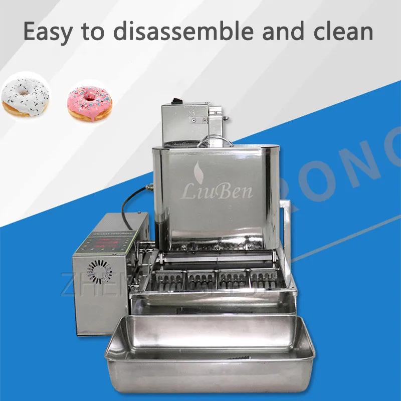 

Four Rows Mini Fully Automatic Donut Machine 110V/220V Donatz Pastry Dessert Bakery Restaurant Commercial Electrical Appliances