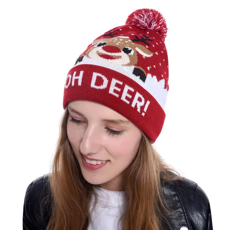 Natal Colorful LED Light Up Beanie Hat 