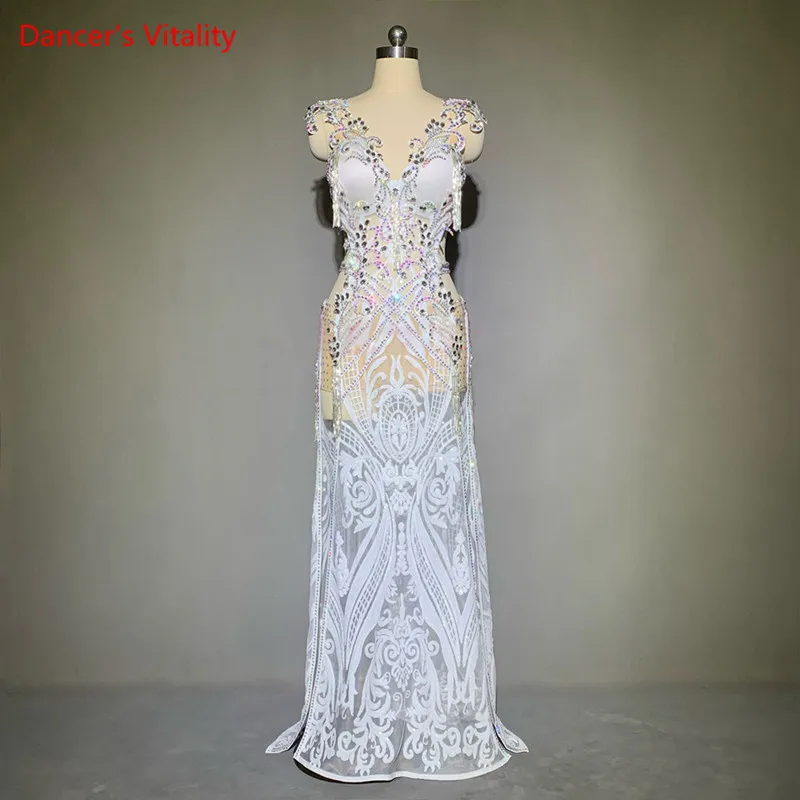 

Комплект для танца живота с блестками, бюстгальтер на бретельках и юбка с бахромой