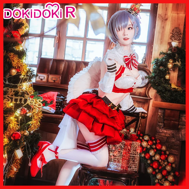 DokiDoki-R аниме Re Zero Косплей Rem женский милый Рождественский Костюм Аниме |