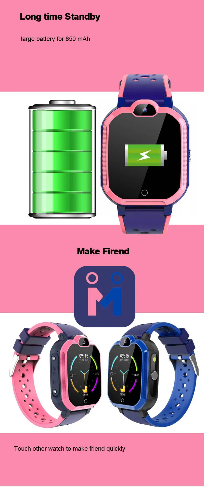 Смарт-часы для детей 4G Wifi gps SOS Smartwatch SIM видео вызов Водонепроницаемый Будильник камера Детские часы наручные Дети Студент