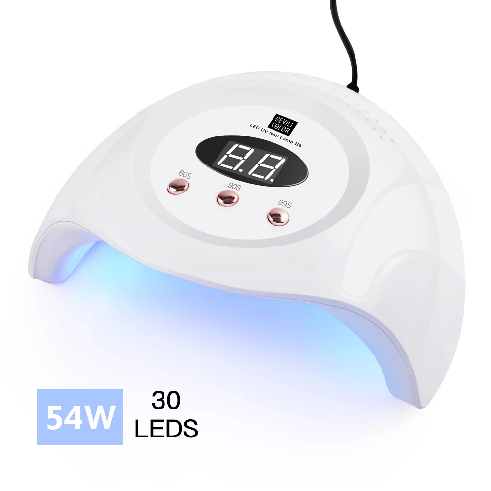 

54W UV Nail Lamp Quick-drying LED UV Nail Drying Lamp with 3 Timer Setting LCD Display