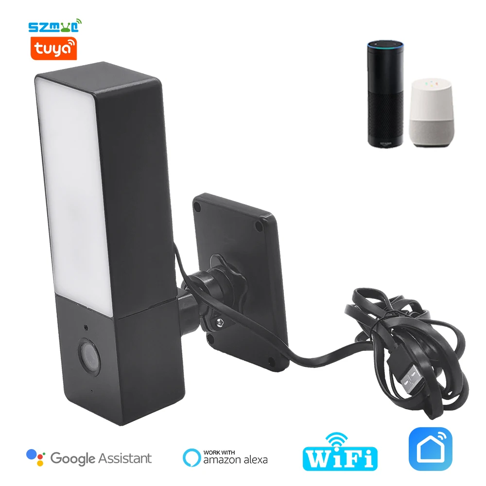 Умная прожекторная камера SZMYQ Tuya для дома беспроводная видеонаблюдения s с Wi-Fi