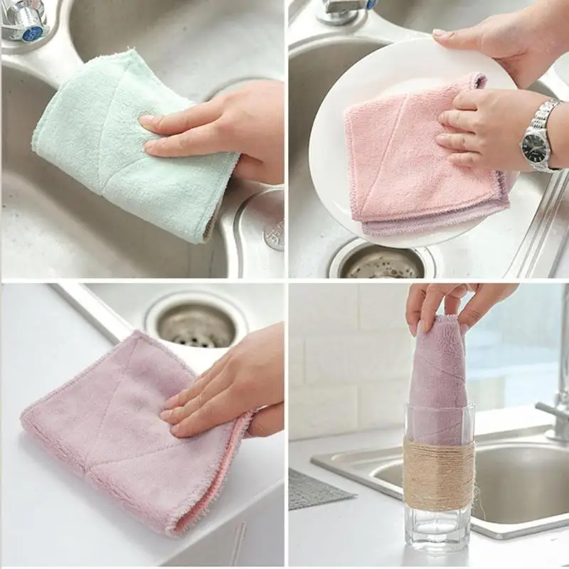 Household Super Absorbent Cleaning Cloth Rag Microfiber Kitchen Towel Dishcloth Washing Cleaning Rags for Car Dish Washing Household Super Absorbent Cleaning Cloth Rag Microfiber Kitchen Towel Dishcloth Washing Cleaning Rags for Car Dish Washing