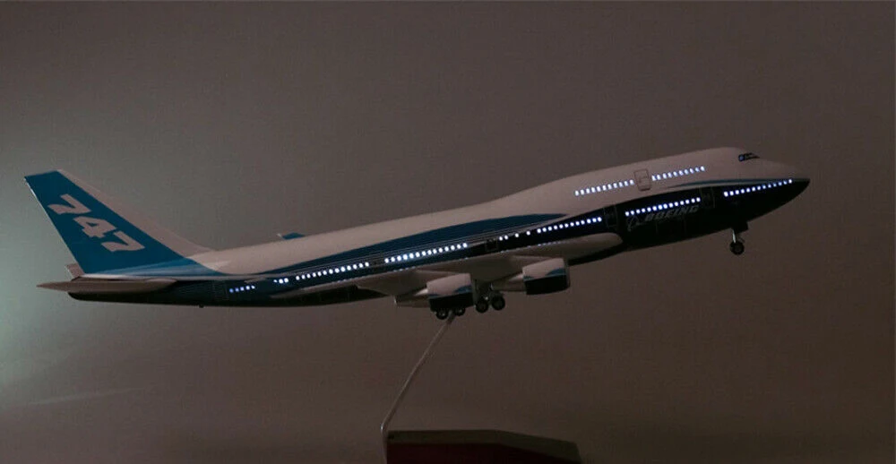 Детские игрушки самолет 1/150 B747 Boeing 747-400 Модель самолета Реплика Смола 47 см длинная отлитая модель самолета игрушки для детей