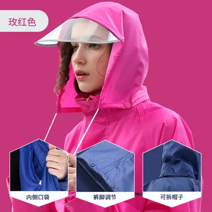 Color K Открытый дождевик водонепроницаемый мужской дождевик с капюшоном непроницаемый mujer дождевик велосипедный дождевик мотоцикл LZG159 - Цвет: Color K