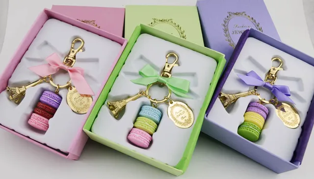 Macarons Cake Keychain Keychains With France Paris LADUREE Effiel Towe –  Pirate Baron