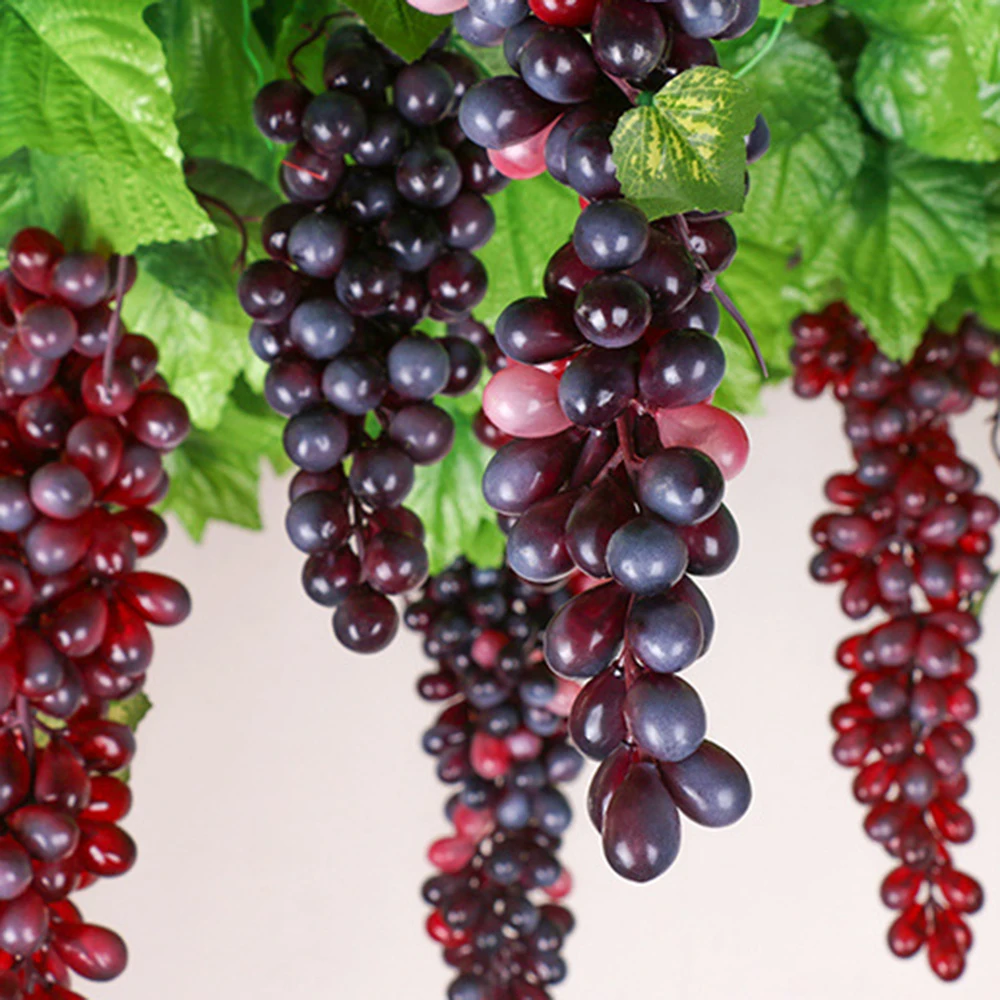 1pcs Artificial Fruit Artificial Grape DIY Plastic Fake Fruit Christmas Home Wedding Decoration Simulation Fruit dropship ping