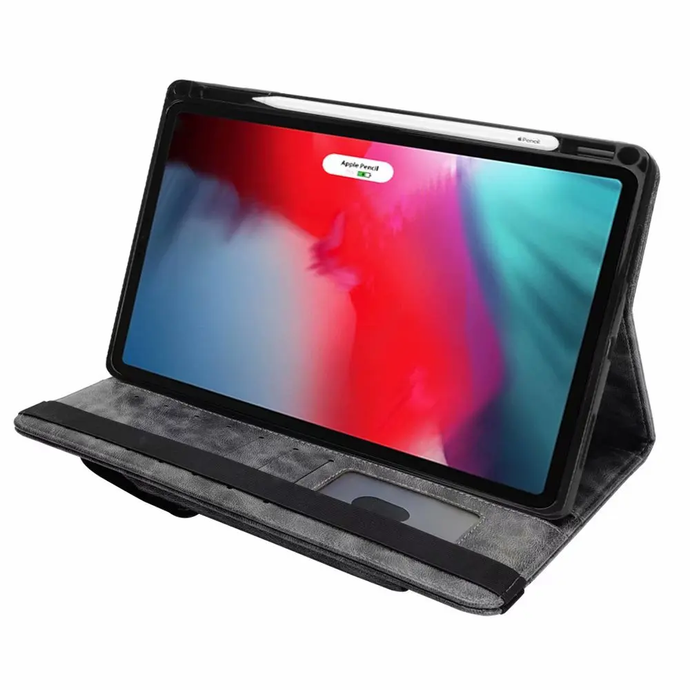 Кожаный чехол для планшета для IPad Pro 11, подставка-держатель, защитный чехол-кошелек+ ручка