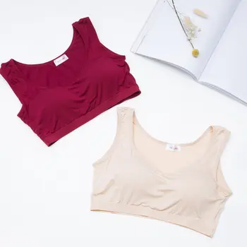 

Women Plus Size Crop Tops With Chest Pad Camisole Summer Ladies Tank Top Femme Vest