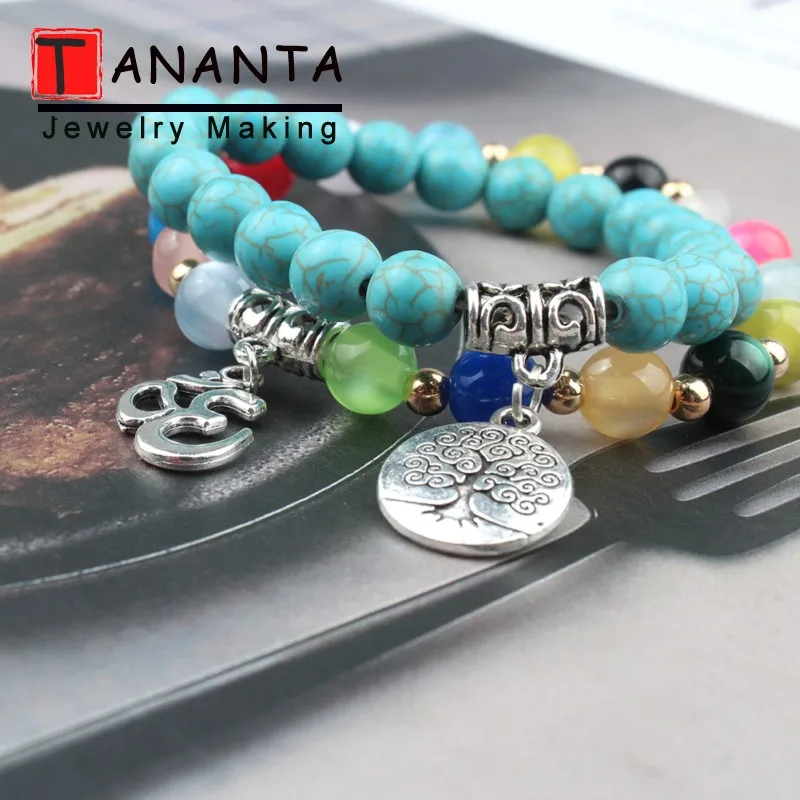 

Wholesale Women Men Bracelet Natural Agates Malachite Lion Leopard Round Stone Charm Beaded Bracelets Jewelry Handmade Gift Hot