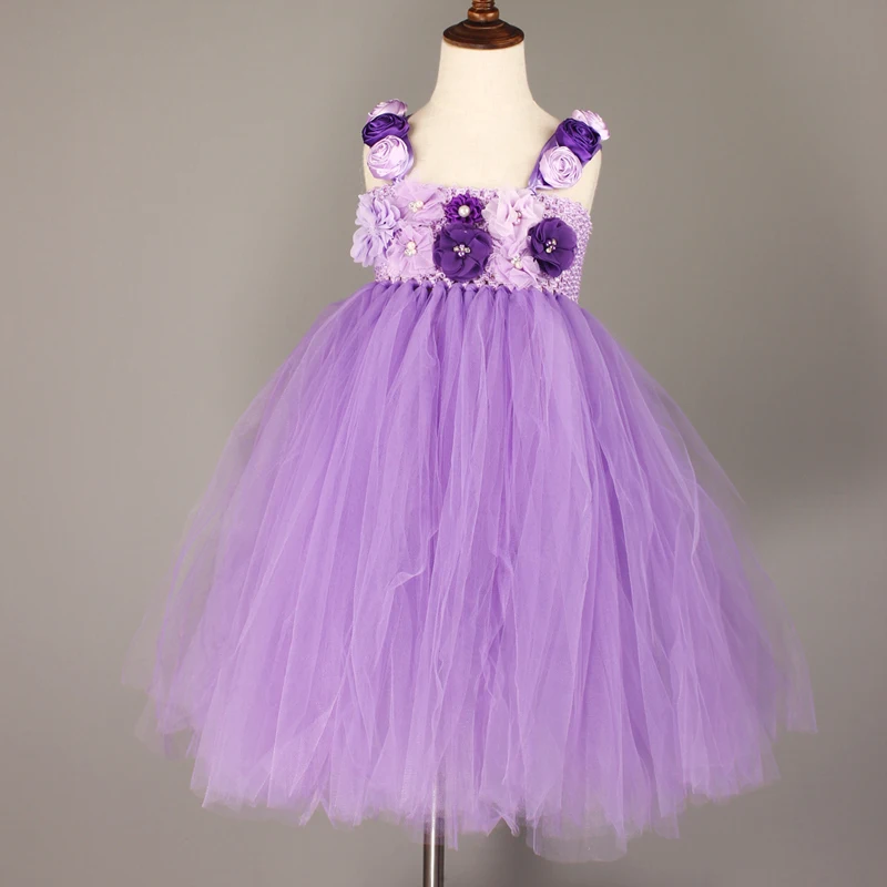 Lavander Flower Girl Tutu Dress Birthday Wedding Jr. Bridesmaid Tulle Dress Monarch Butterfly Kids Dance Recital Ball Gown (16)