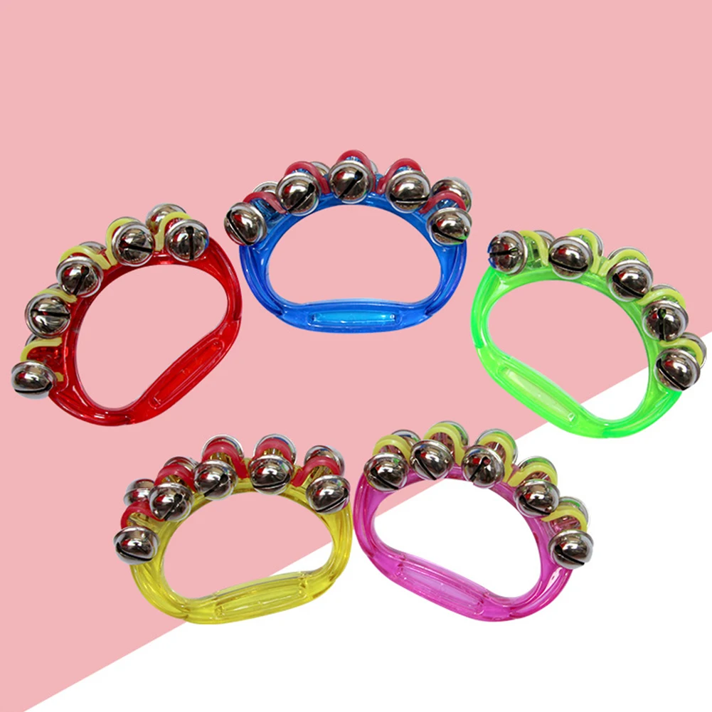 

Loss Processing Jingle Rattle Sleigh Bells Percussion Musical Instrument Education Toys Transparent 10 Bells Orff Handbell