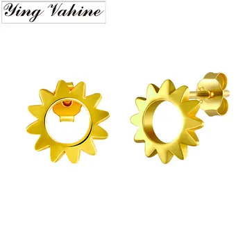 

ying Vahine 100% 925 Sterling Silver Sun Stud Earrings for Women