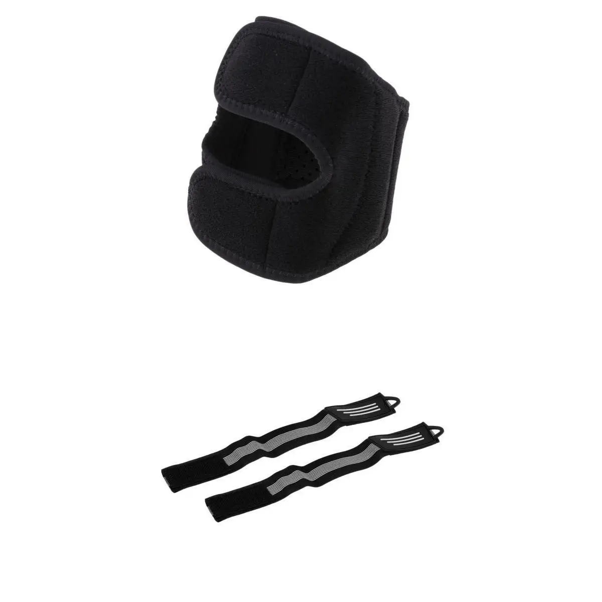 1 Pair Bicycle Ankle Leg Strap With Sports Knee Pad Brace Protector Black Men Women Outdoor Cycling Equipment