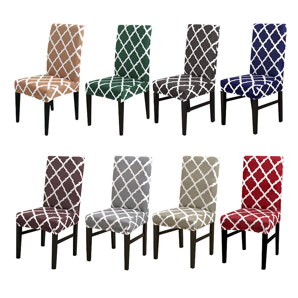 

Chair Cover Printed Stretch Anti-dirty Elastic Seat Cover used For Wedding Party Home Kitchen Dining Room office living room
