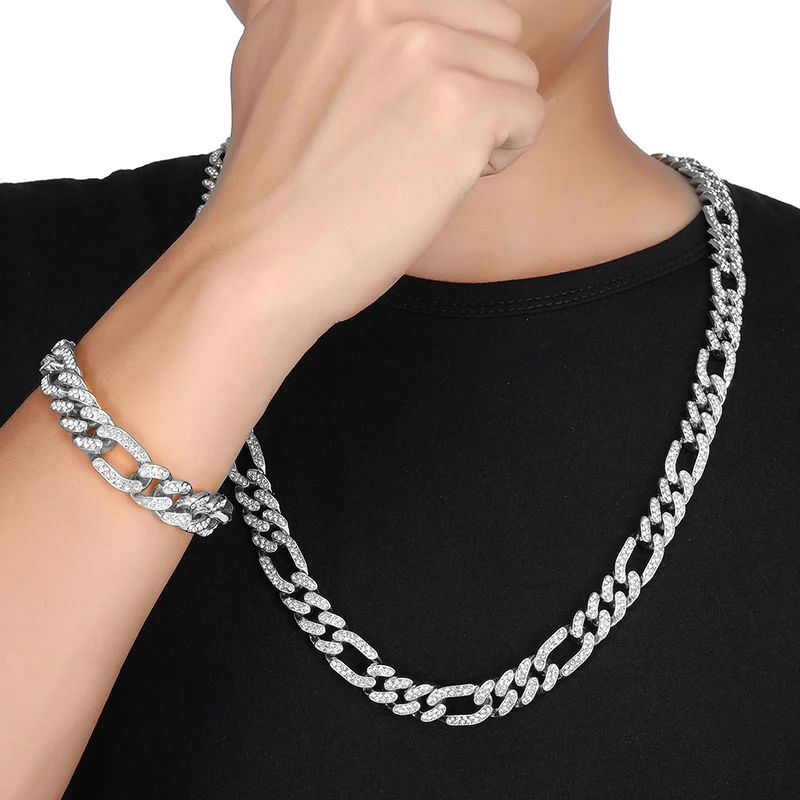 D&Z 13 мм Iced Out Bling CZ кантри-Линк браслет для мужчин хип-хоп микро проложили кубинские звенья цепь Pulseira Masculina