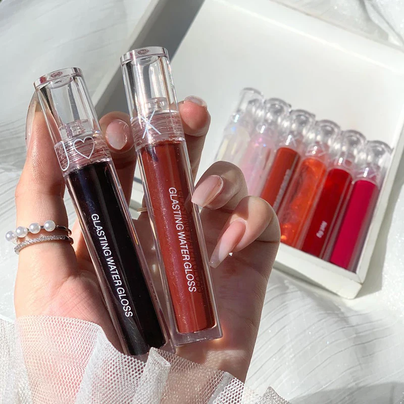 

Liquid Lipstick Wet Cherry Gloss Crystal Jelly Lip Gloss Shiny Clear Mirror Glass Lip gloss Moisturize Shimmer Lip Oil Makeup