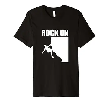 

Rock on Mountain Climbes T-Shirt for Rock Climbers Round Neck Best Selling Male Natural Cotton Shirt TOP TEE Base Shirt
