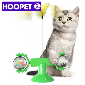 

HOOPET Pet Cat Toy New Style Windmill Toys For Cats Puzzle Whirling Turntable With Brush Cat Play Game Toys Pet Supplies