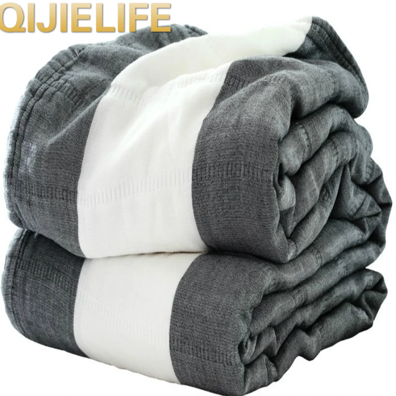 Soft Cotton Blankets On The Bed Japan Style Summer Quilt Pink Khaki Linens Twin Queen Size Anti Pilling Bedspread Blanket | Дом и сад