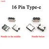 100 шт., Micro USB JACK 3,1 Type-C 16pin usb разъем для зарядки, гнездовой разъем для Мобильный телефон Leagoo OUKITEL WP5000 K6 Lenovo S5 ► Фото 1/6