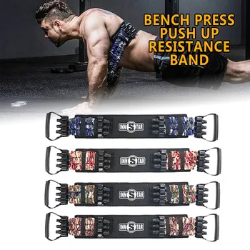 

Bench Press Push Up Resistance Band Removable Chest Builder Arm Expander Fitness Home Workout Tranning Fitness Sport Device
