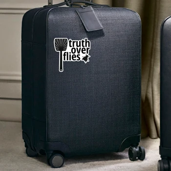 

10pcs/pack Fly Swatter Sticker Lawn Biden Harris Black Truth Over Flies English Home Decor Garden Yard Presidential Debate