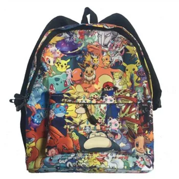 

Pokemon Backpack Game Anime Pikachu Pink Casual Fashion For Girls Teenagers School Book Bags Women Travel Mochila Bolsa