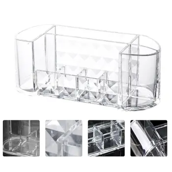 

1Pc Lip Gloss Storage Cases Multiple Grids Clear Desktop Holder (Transparent)